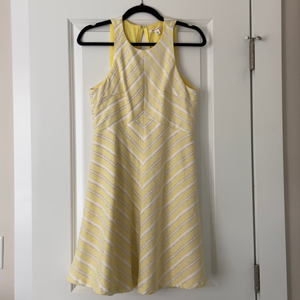 Yellow Miami tweed skater dress
